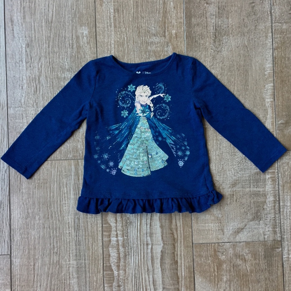 *SOLD*  Frozen 2T❄️ Elsa Magical Blue Sequence Tee - Picture 2 of 8